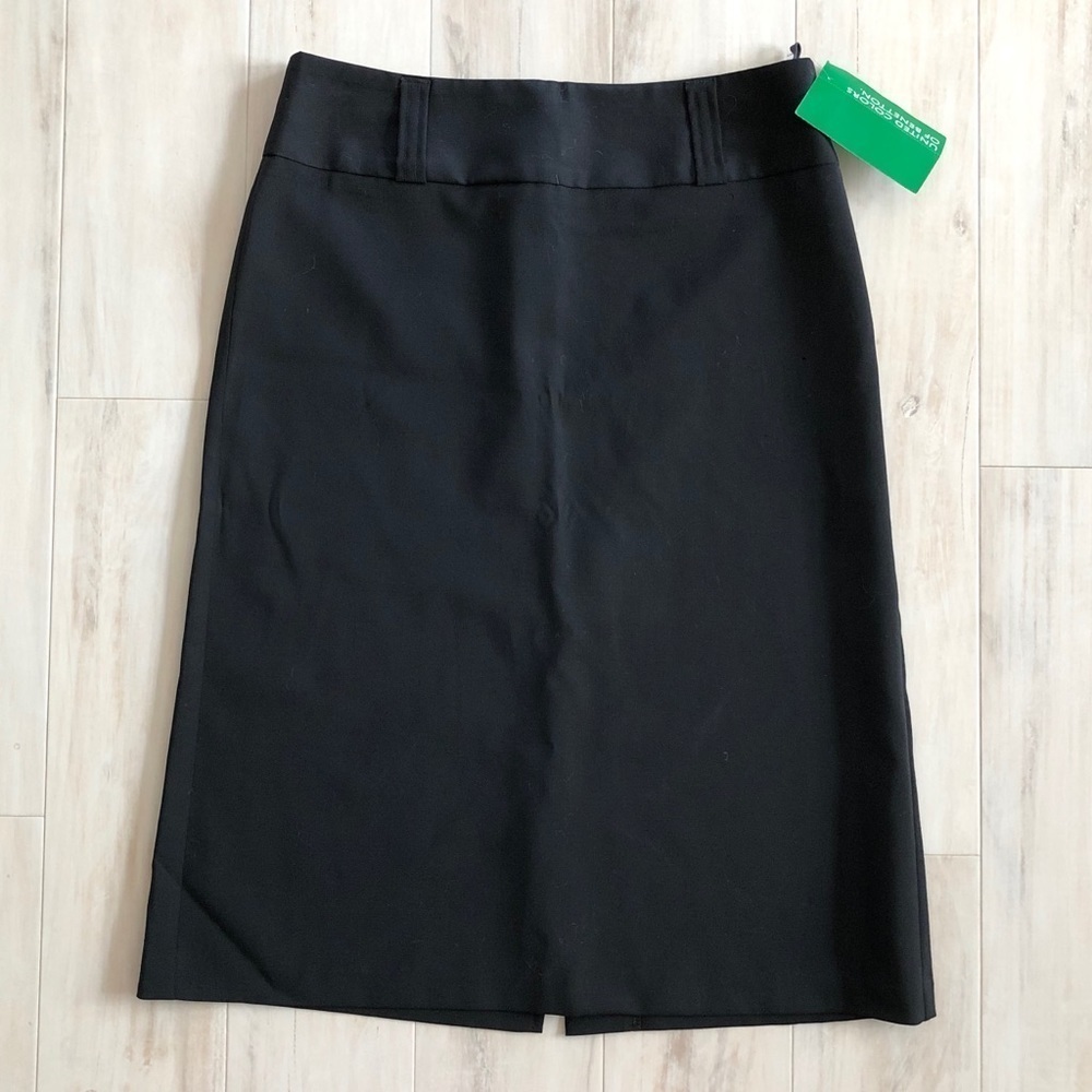 NWT United Colors of Benetton Black 💯% Wool Skirt